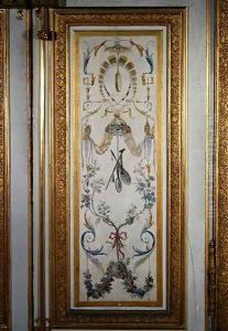 Fan and mirror from La Grande Singerie by Christophe Huet