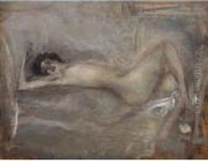 Nudo Di Donna In Grigio (sinfonia In Grigio) by Giovanni Boldini