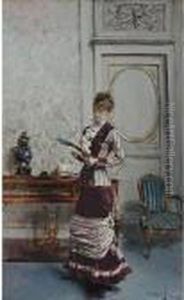 Lady Admiring A Fan by Giovanni Boldini