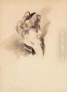 Elegante Gantee De Profil by Giovanni Boldini