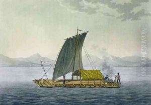 A raft leaving the port of Guayaquil Ecuador