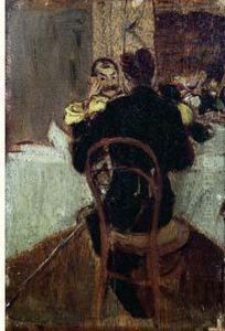 Deux Militaires Au Restaurant by Giovanni Boldini