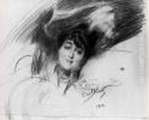 Portrait De Femme by Giovanni Boldini