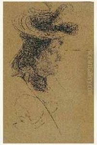 Femme Au Chapeau Et Etude De Visage by Giovanni Boldini