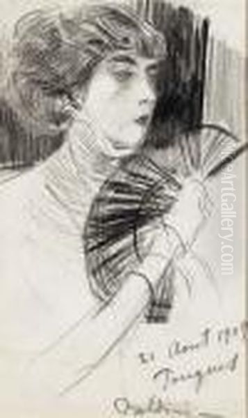 A Woman With A Fan - view 1