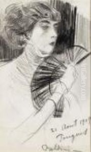 A Woman With A Fan by Giovanni Boldini