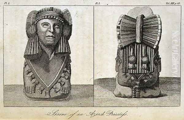 Statue of an Aztec Priestess - view 1