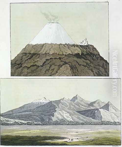 Summit of Cotopaxi and the eruption of Cotopaxi - view 1