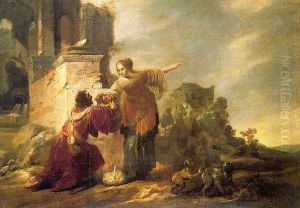 Abraham's Servant with Rebecca by Jacob Hogers