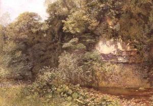 A Still Pool Below Rocks by Alfred William Hunt