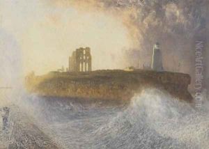 Tynemouth Pier North East Wind by Alfred William Hunt