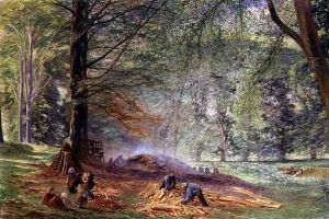 Charcoal Burners in Rokeby Park by Alfred William Hunt