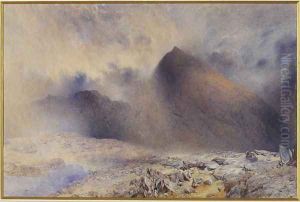 Mount Snowdon through Clearing Clouds by Alfred William Hunt