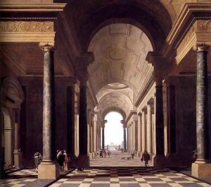 View through an Arcade by Gerard Houckgeest