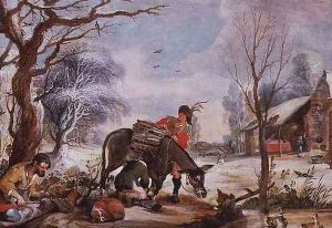 Winter Scene by Willem van, the Elder Herp
