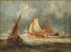 Dutch Fishing Boats by William Joseph Caesar Julius Bond