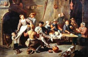 Interior of an Inn with Card Players by Willem van, the Elder Herp
