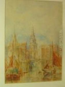 A View In Amsterdam by William Joseph Caesar Julius Bond