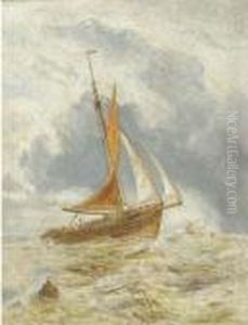 A Fishing Vessel At Sea by William Joseph Caesar Julius Bond