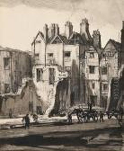 Demolition Of Jack Shepherd's House, Wych Street - view 1