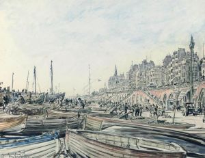 The Fish Market, Brighton by Muirhead Bone