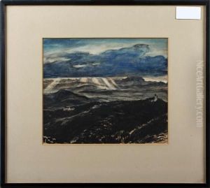 Moorland View With Sunlight Breaking Throughclouds by Muirhead Bone