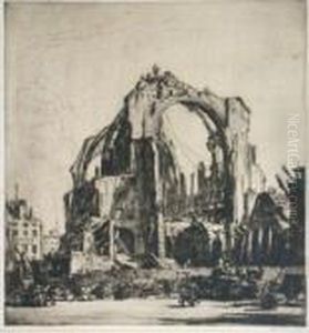 Demolition Of St James's Hall (exterior) by Muirhead Bone