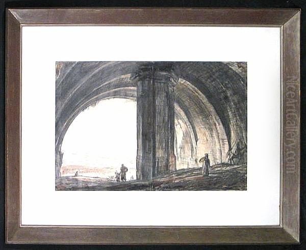 Figures Under Viterbo, The Palace Of The Popes - view 1
