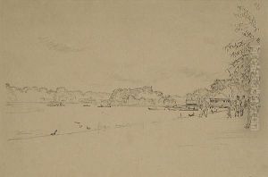 Serpentine, Hyde Park by Muirhead Bone