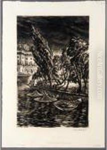 Windy Night, Stockholm by Muirhead Bone