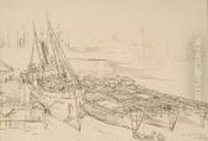 Boats, Marseilles by Muirhead Bone