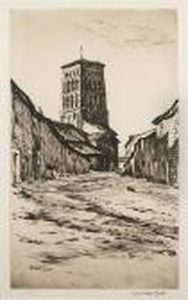 Afternoon Sahagun, Spain by Muirhead Bone