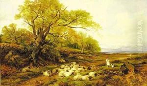 Resting by the old oak by Frederick William Hulme