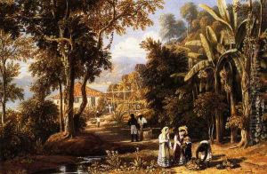 Garden Scene On The Broganza Shore, Rio De Janeiro by William Havell