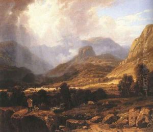 Landscape in the Lake District with the Vale of St. John between Thirlmere and Keswick