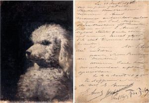 Portrait De < Mouton > Caniche Blanc by Rosa Bonheur