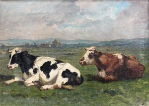 Vaches Au Repos Dans Un Pre by Rosa Bonheur