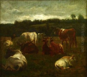 Les Vaches Au Repos Dans Un Pre