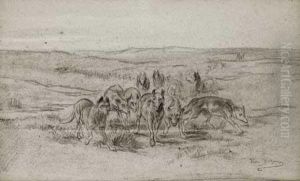Meute De Loups by Rosa Bonheur