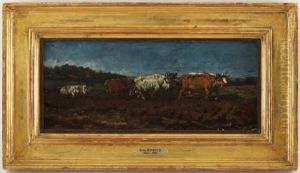 Travail Aux Champs, Attelage De Boeufs Et Paysans by Rosa Bonheur