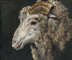 Une Tete De Belier Espagnol by Rosa Bonheur