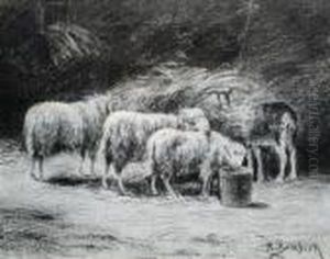 A Study Of Sheep by Rosa Bonheur