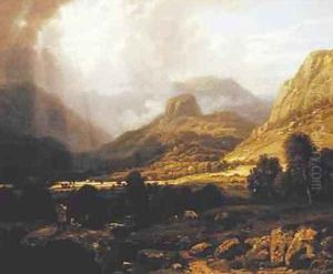 Landscape in the Lake District with the Vale of St John