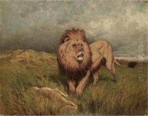 Lion And Prey by Rosa Bonheur