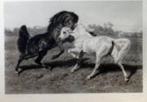 Monochrome Engraving,signed In
Pencil To The Margin With Blindstamp And Engraverssignature, 63 X 92cm
(illus.) by Rosa Bonheur