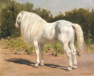A Grey Breton Drafthorse by Rosa Bonheur