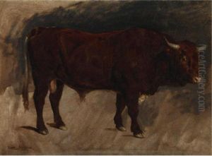 A Brown Bull In Profile by Rosa Bonheur