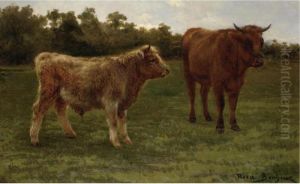 Two Cows Grazing