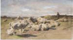 A Shepherd Resting With His Flock by Rosa Bonheur