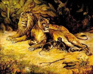 The Lion Family by Rosa Bonheur